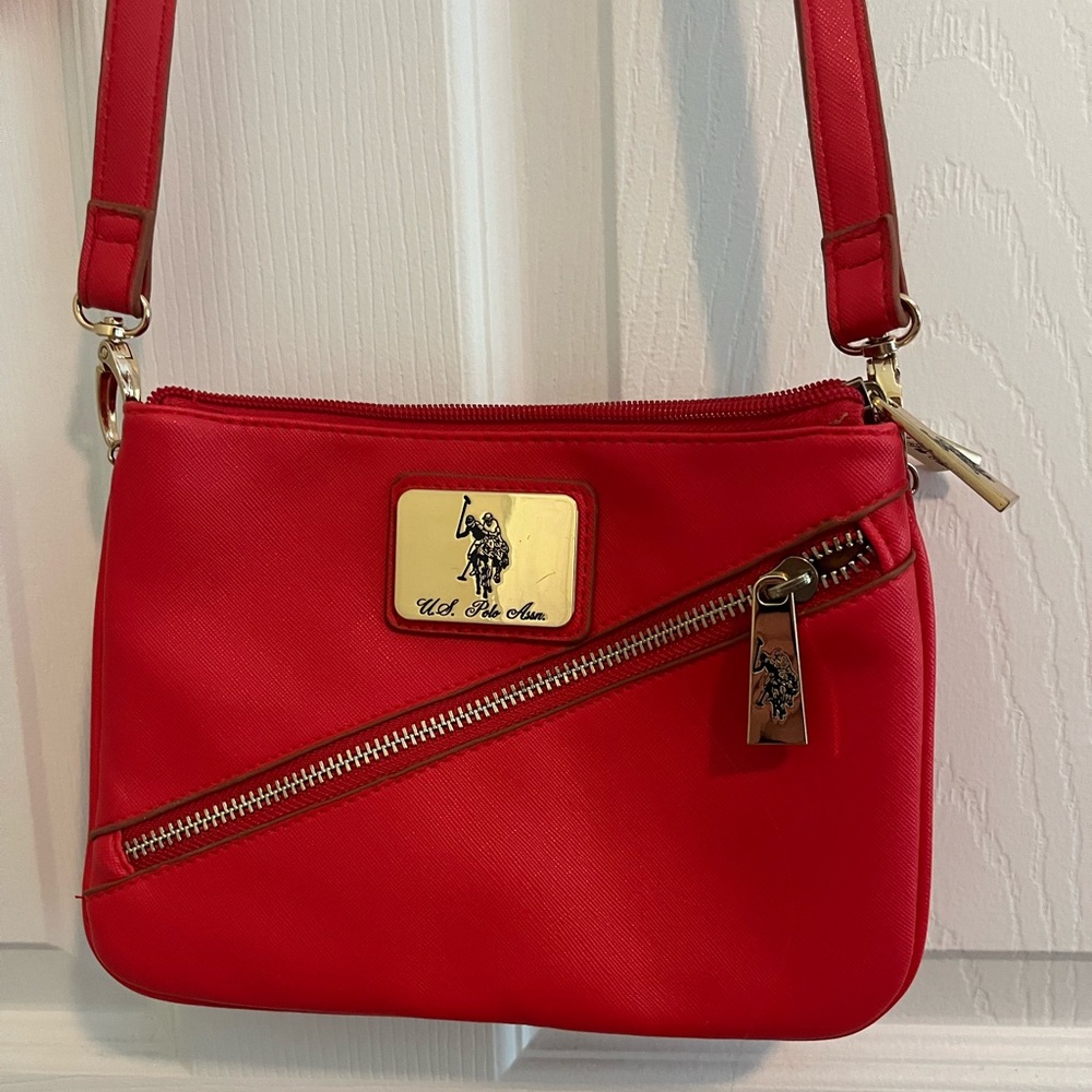 U.S. Polo Assn. Bold Red Crossbody Bag